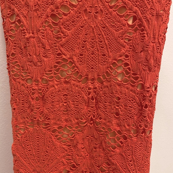 FREE PEOPLE | PEACH BODYCON DRESS - Picture 3 of 4